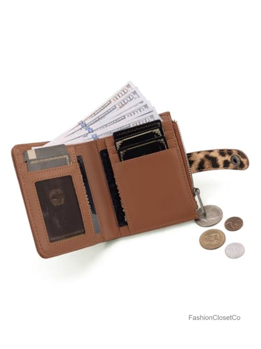 Small Bifold Wallet with Removable ID Window RFID Blocking - Picture 3 of 5